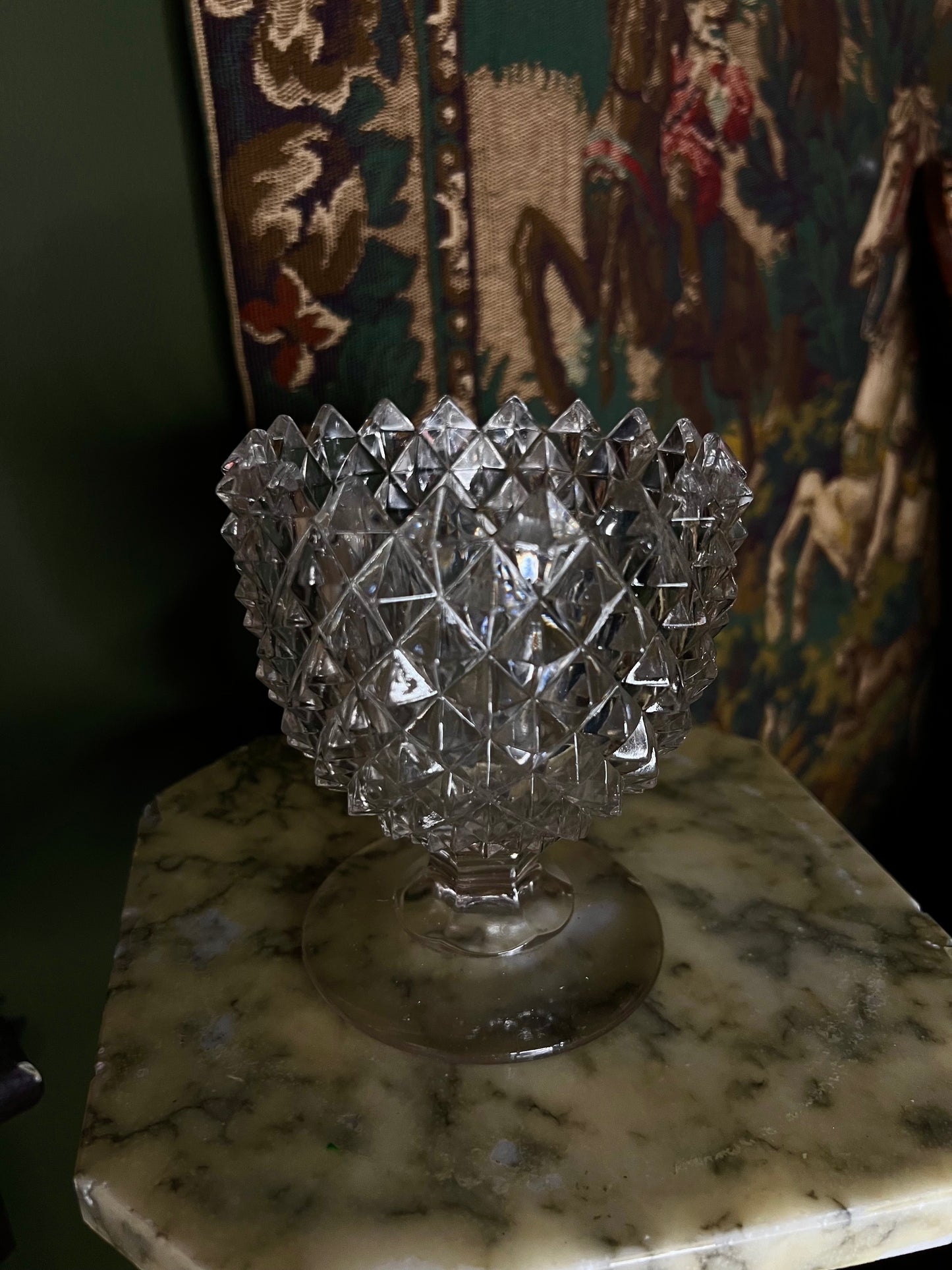 Spiked Cut Crystal Bowl