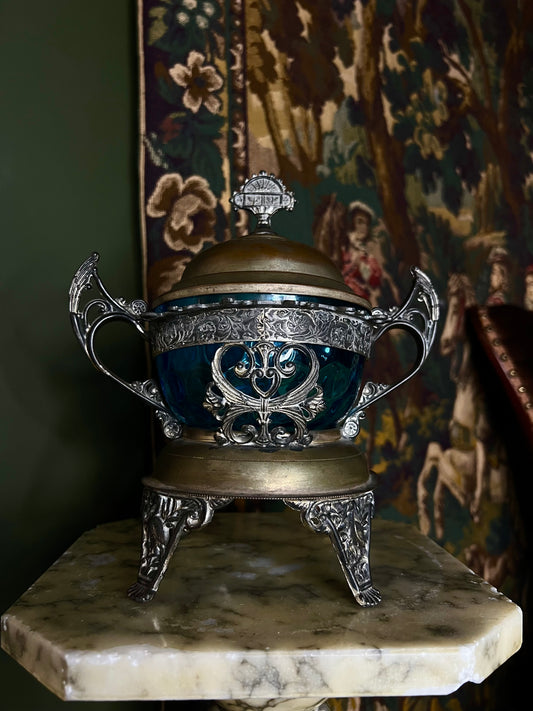J Roger’s Silver Sugar Bowl/Spoon holder