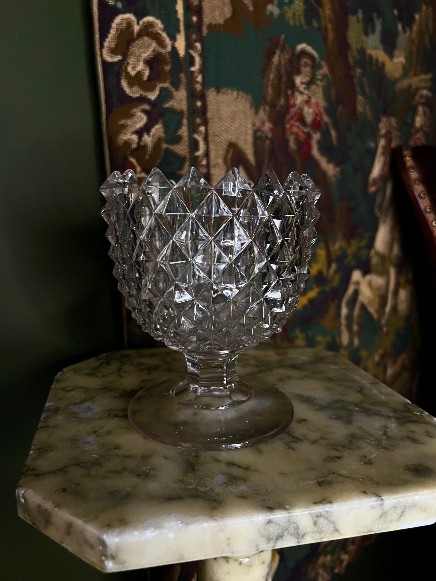 Spiked Cut Crystal Bowl