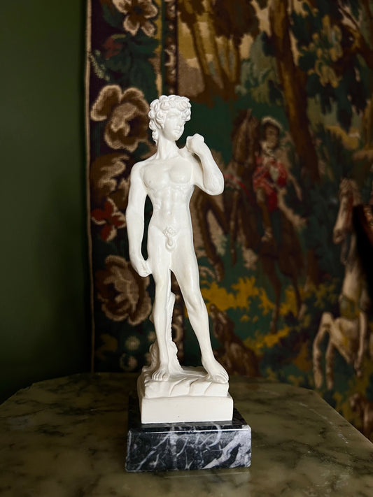David alabaster composite bust on Marble