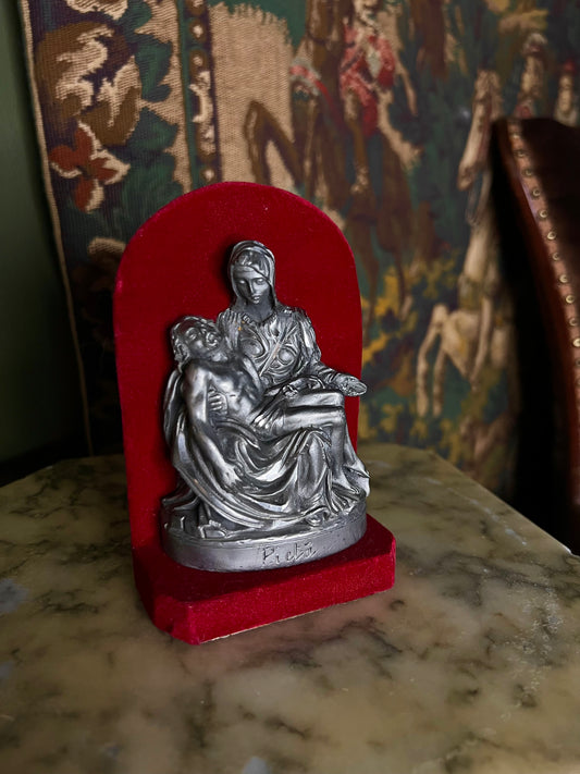 Pewter Pietra on Velvet Stand